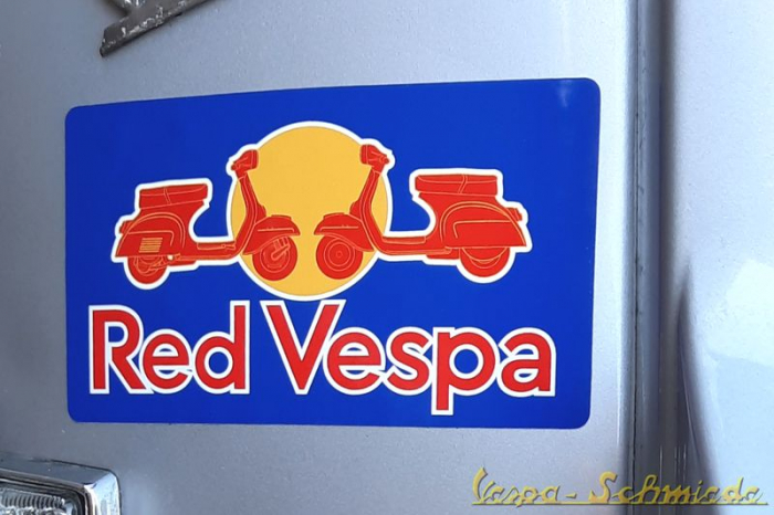 Aufkleber "Red Vespa"